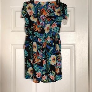 Brand new Romper -black with floral print